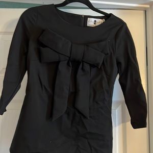 Balck dress tops with bow